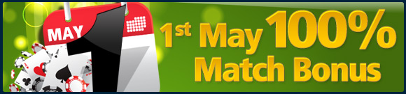 May Day £150 Match Bonus at Roxy Palace Casino