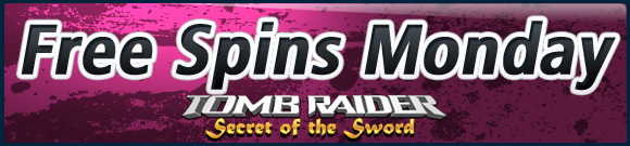 20 Free Spins on Tomb Raider Secret of the Sword at Roxy Palace Casino