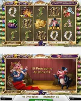 play the popular Piggy Riches video slot
