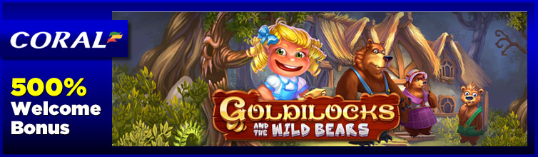 500% Welcome Bonus to Play Goldilocks Wild Bears Slot