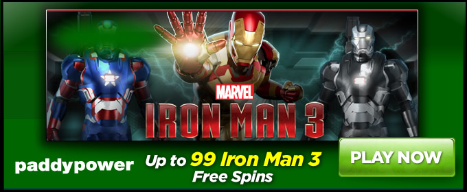 Iron Man 3 Free Spins at Paddy Power Casino