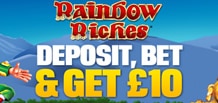 Grab a free tenner at Coral Casino & take Rainbow Riches for a spin