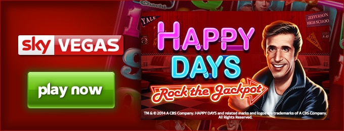 Play Happy Days Rock the Jackpot Slot at Sky Vegas Casino