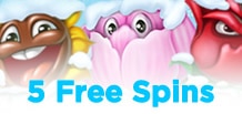 5 Festive Free Spins at CasinoRoom