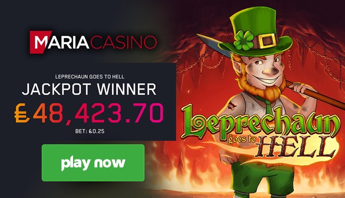 Maria Casino wins £48k Leprechaun goes to Hell jackpot