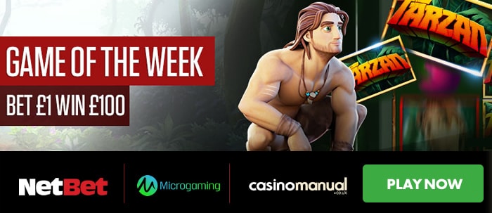 Microgaming’s Tarzan in NetBet Casino’s Game of the Week