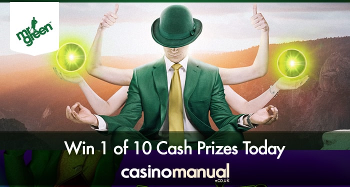 Win up to £100 cash today playing Nirvana at Mr Green Casino 