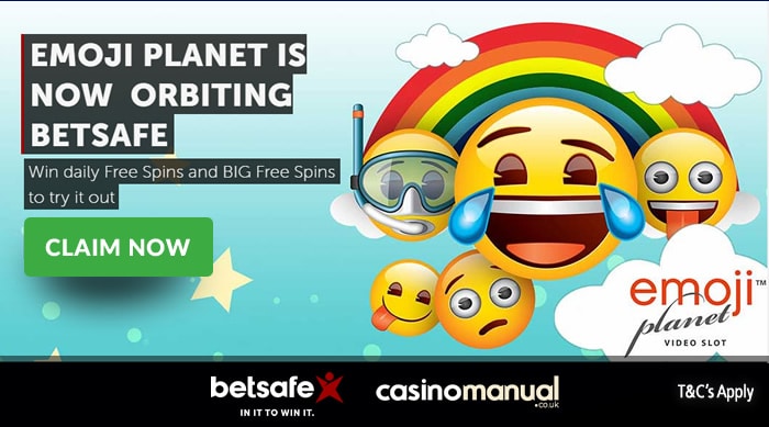  Help yourself to some free spins on NetEnt’s Emoji Planet at Betsafe Casino