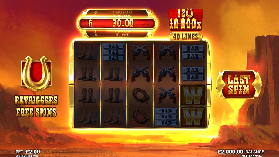 Western Gold slot Free Spins feature